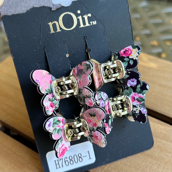 Noir Hair Claws Clips Womens hair accessories Butterfly New - Picture 3 of 6